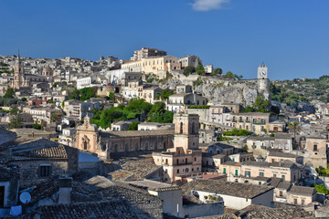 Obraz premium Holidays in the old town of Modica, Sicily, a UNESCO World Heritage Site.