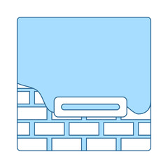 Icon Of Plastered Brick Wall