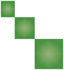 Abstract background with green squares
