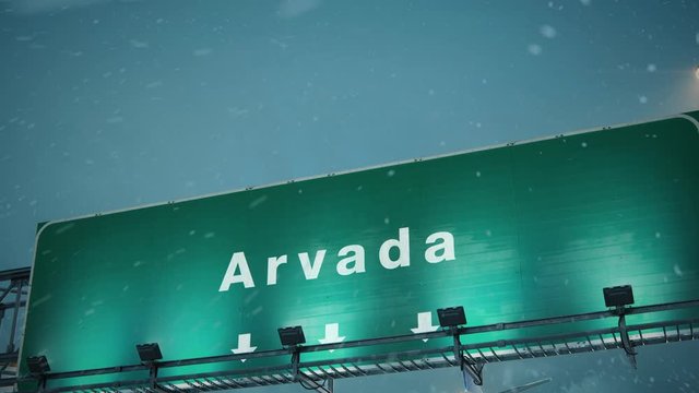 Airplane Landing Arvada in Christmas