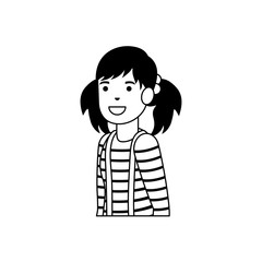 Isolated girl cartoon design
