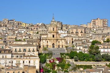 Obraz premium Holidays in the old town of Modica, Sicily, a UNESCO World Heritage Site.