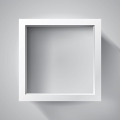 Realistic empty frame on light background, border for your creative project, mockup for you project. Vector design