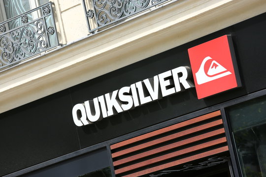 Exterior of Quiksilver store with logo