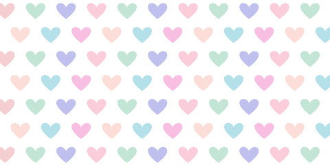 Simple pretty background with cute flat hearts