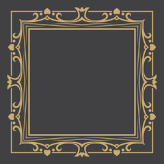 Gold decorative frame.