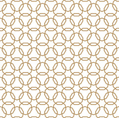 Seamless arabic geometric ornament in brown color.