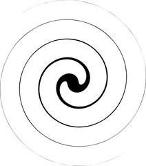 Vector illustration of psychedelic spiral with rays, swirl, twisted comic effect, vortex backgrounds. Spiral icon. Helix and scroll, gyre, curly, loop symbol. Flat design.