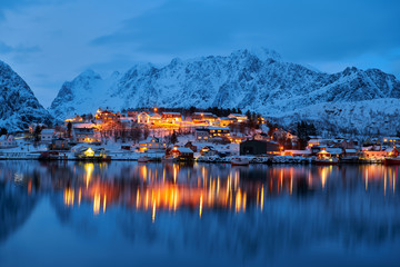 Winter landscape of Norway - lofoten