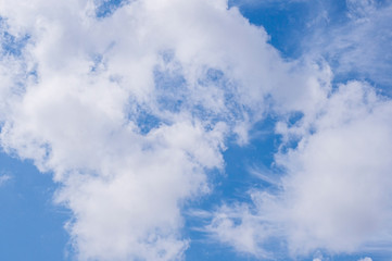 Cloud patterns in a sunny birght sky