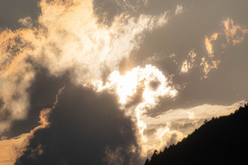 夕暮れ雲の犬