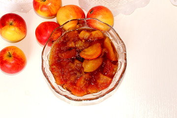 Delicious, the brown jam from the apples.