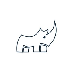 Rhino Line Logo Vector
