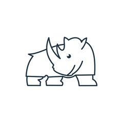 Rhino Line Logo Vector