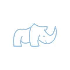 Rhino Line Logo Vector