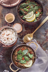 Lentil Spinach curry