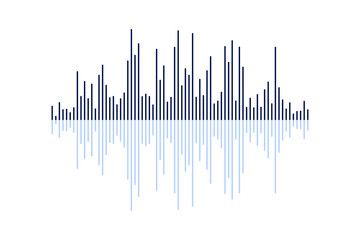 Sound wave vector background. Modern simple backdrop with black line isolated.