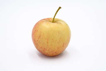 close up red apple isolated on white background