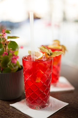 Red fruit ice tea