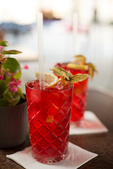 Red fruit ice tea