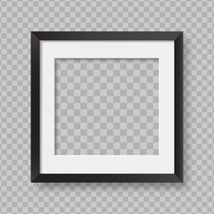 Realistic photo frame mockup isolated. Poster template for your presentations