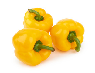 sweet peppers on white
