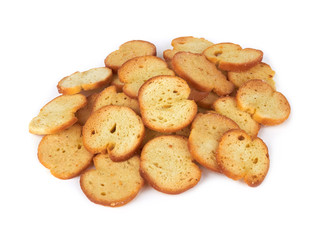 Wheat crackers on white