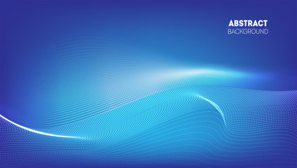 Futuristic 3d wave vector illustration. Technology concept. Big data vector background. 