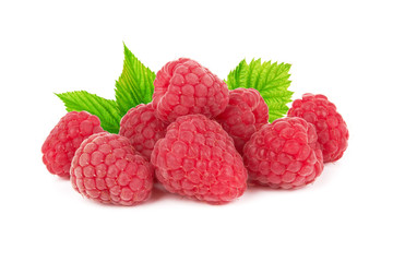 Raspberry on white