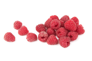 Raspberry on white