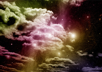 galaxy in a free space. 3D rendering