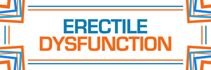 Fototapeta premium Erectile Dysfunction Blue Orange Random Borders Horizontal 