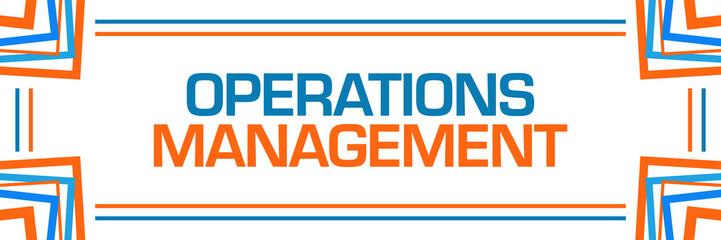 Operations Management Blue Orange Random Borders Horizontal 