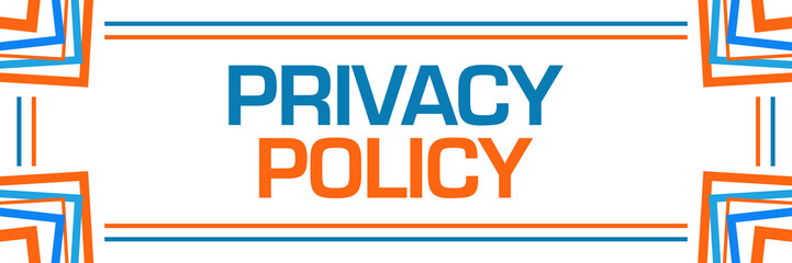 Privacy Policy Blue Orange Random Borders Horizontal 