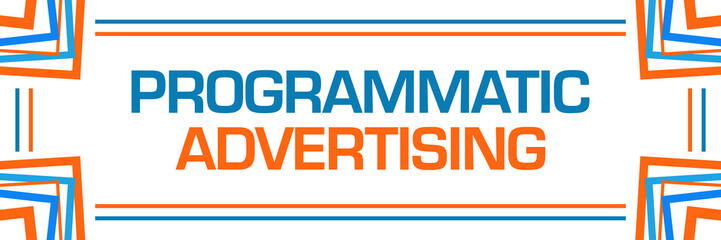 Programmatic Advertising Blue Orange Random Borders Horizontal 