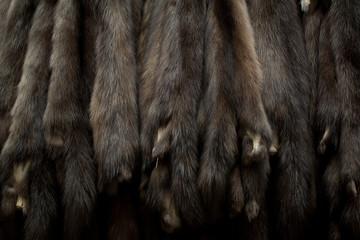 brown mink fur at auction