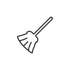 broom - minimal line web icon. simple vector illustration. concept for infographic, website or app.