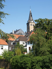 Fototapeta na wymiar view over the ancient town of Essen-Kettwig