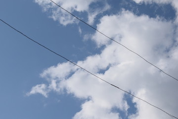 blue sky with white clouds