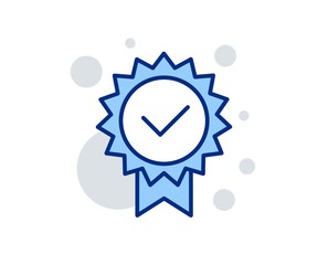 Certificate line icon