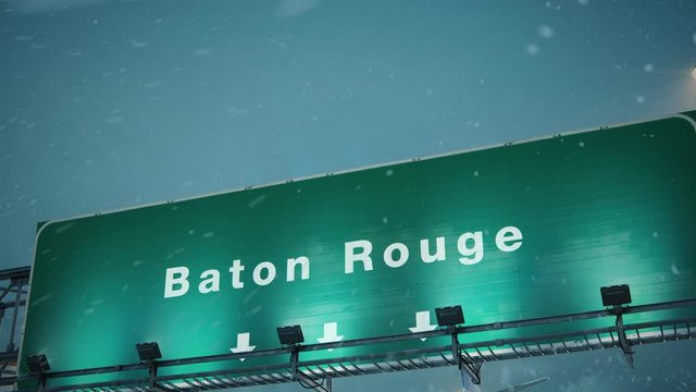 Airplane Landing Baton Rouge in Christmas