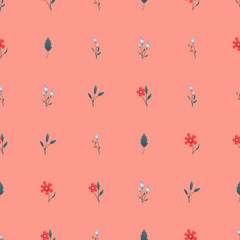 Seamless pattern Vector floral design with roses . Romantic background print
