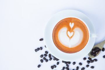 Thai tea on a white background