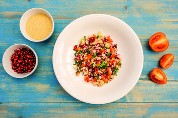 Lebanese Style Vegetarian Tabbouleh Salad