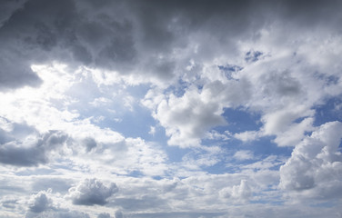 Blue sky and white cloud background