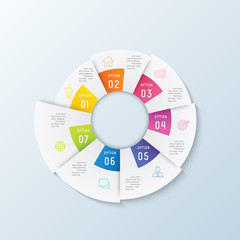 Business infographic.Business data visualization. Vector infographics timeline design template. Diagram with steps, processes or options.can use for workflow layout, web design, diagram, annual report