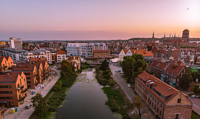 panorama of gdansk from above