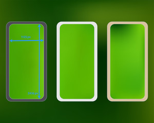 Mesh, green colored phone backgrounds kit.