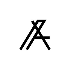 Initial a graphic design template vector isolated illustration