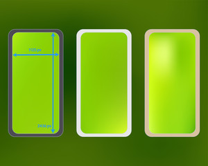 Mesh, green colored phone backgrounds kit.